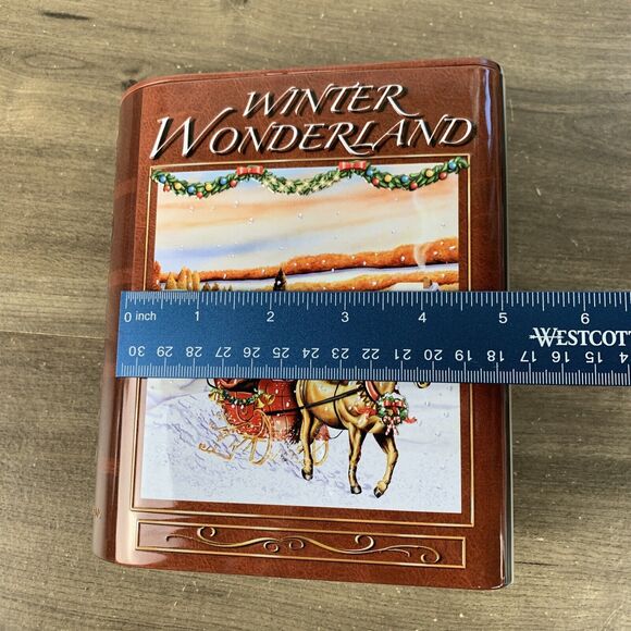 Harry London Chocolates Tin Christmas Storybook Winter Wonderland Embossed - Picture 9 of 9